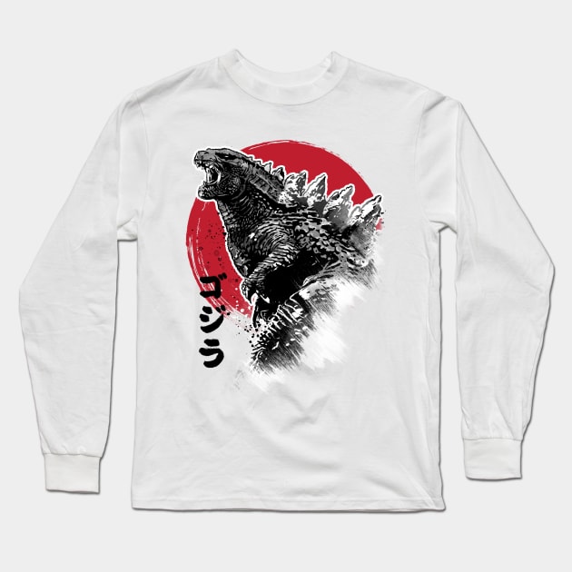 King Gojira Long Sleeve T-Shirt by DrMonekers